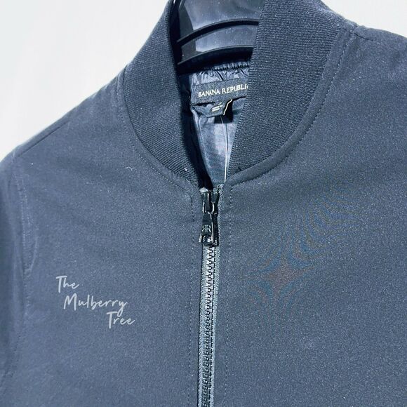 Banana Republic Men’s Bomber Jacket Black Water Repellent Size S Style 1717067 - Picture 4 of 14